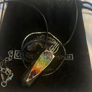 NWTMulti-Color Chakra Crystal Pendant Necklace - Women Jewelry